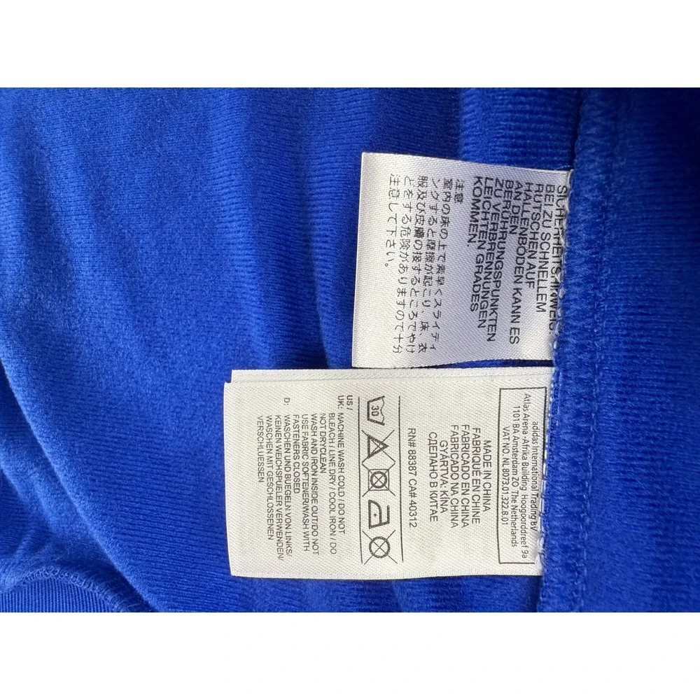 Adidas Track Jacket Mens‎ XL Blue Soccer Fussball Ferienschule Full Zip V38048
